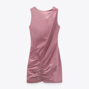 Zara Backless Mini Dress with Ruching